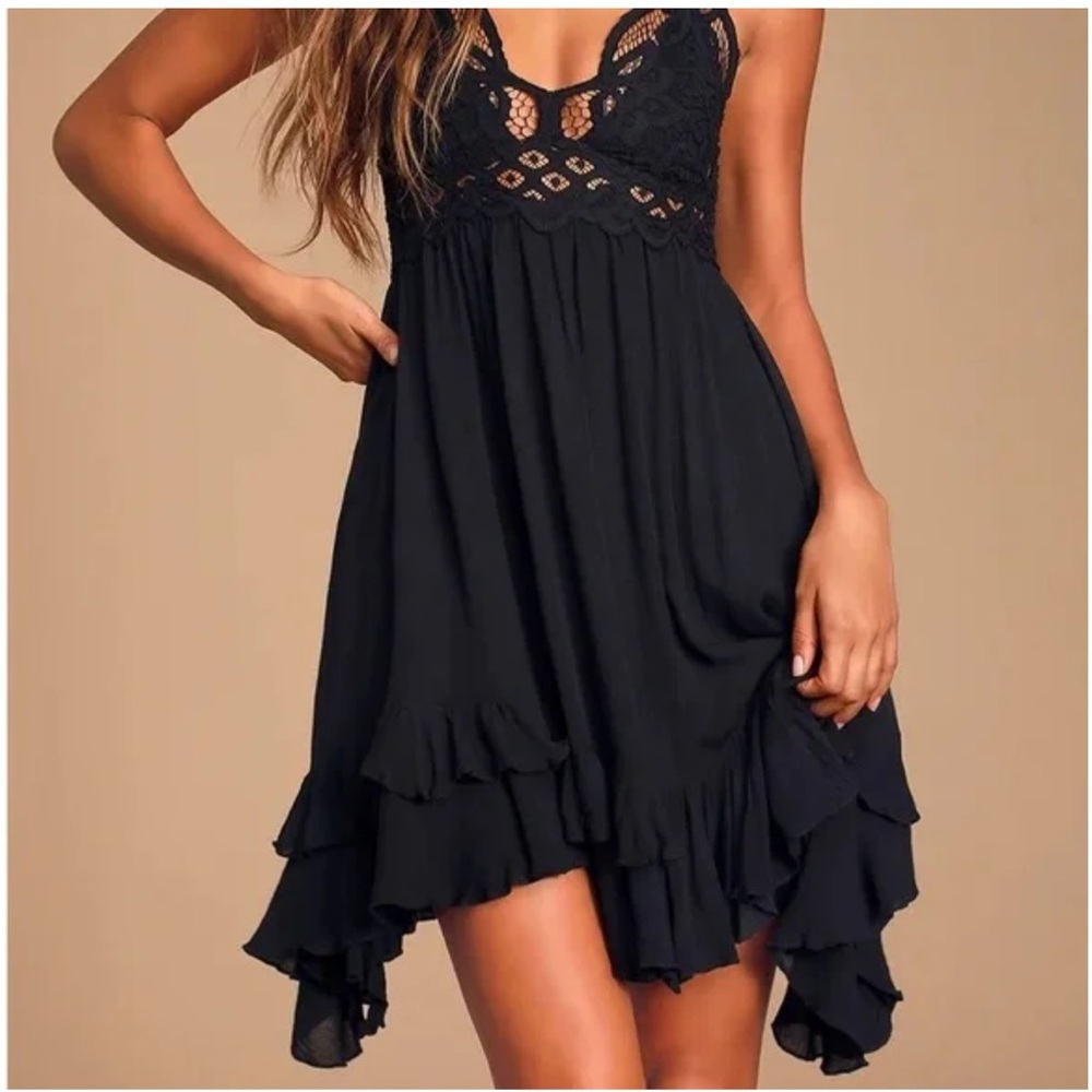 NWT Intimately by Free People Intimately Adella Embroidered Lace Mini Slip Dress
